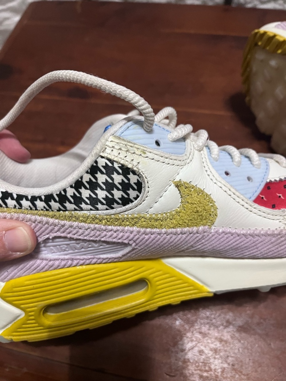 Nike Air Max 90 Patchwork Scrap SE Multi-Color Women’s Size 10 - Picture 13 of 14